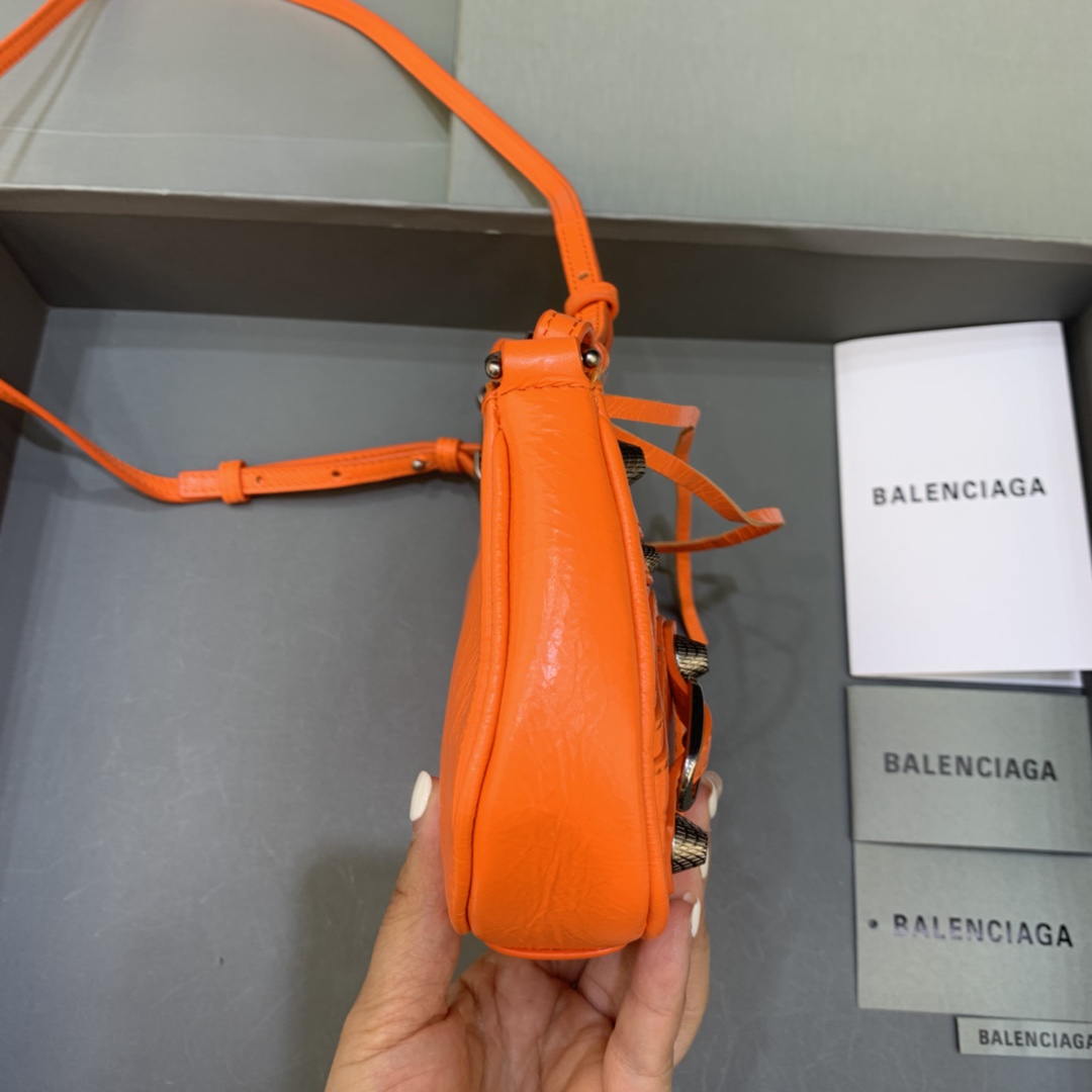 Balenciaga Le Cagole Mini Bag With Chain Shoulder Bag Orange